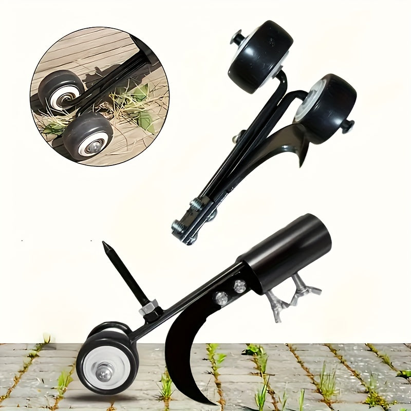 1pc Herramienta Manual para Arrancar Malezas con Rueda Rodante - Sin Necesidad de Mango, Ideal para Jardín, Césped y Acera - Eliminación Eficiente de Malas Hierbas con Menor Esfuerzo Físico, Mantenimiento del Jardín, Limpiador de Caminos, Mecanismo de Pa