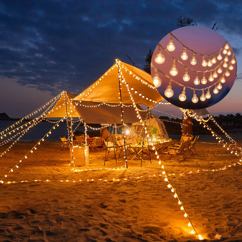 1 bola de luz LED con burbujas, cuerda de luces con esfera de cristal, decoración para habitación, ambiente cálido