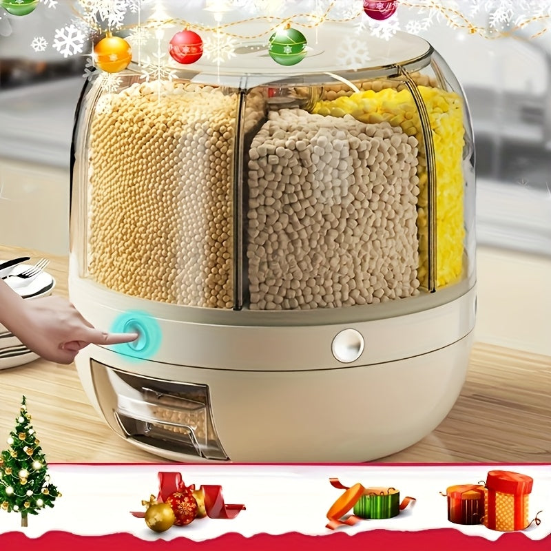 Contenedor de almacenamiento de arroz de acrílico premium con tapa - Grado alimenticio, a prueba de insectos, resistente a la humedad, ideal para granos, legumbres y organización de despensa, dispensador de arroz