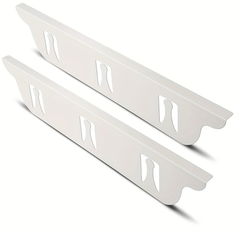 2 piezas de KOZYLAND, cubiertas de huecos de estufa de acero inoxidable - Resistentes al calor, fáciles de limpiar, compatibles con estufas de gas y eléctricas, protegen las encimeras del daño por calor, protector de huecos de estufa, acabado metálico el
