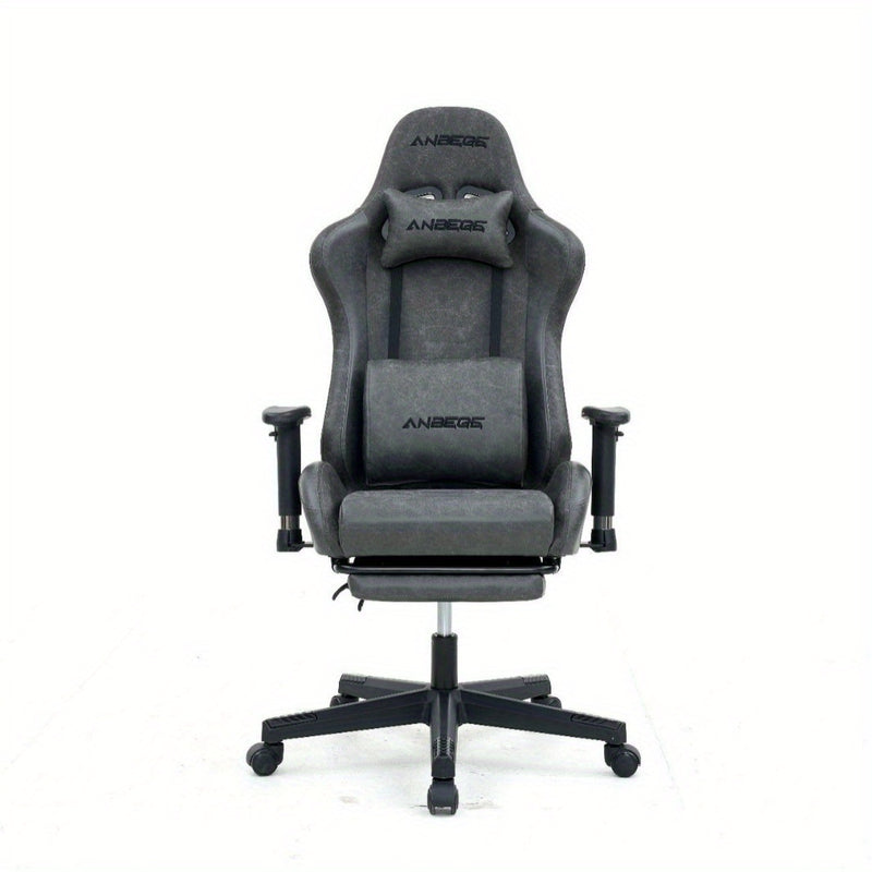 Silla de juego ergonómica con soporte lumbar y función de masaje - Altura ajustable, malla transpirable, base giratoria de 360° para hogar, oficina, juegos y cafeterías de red, silla de oficina, estética moderna, construcción duradera