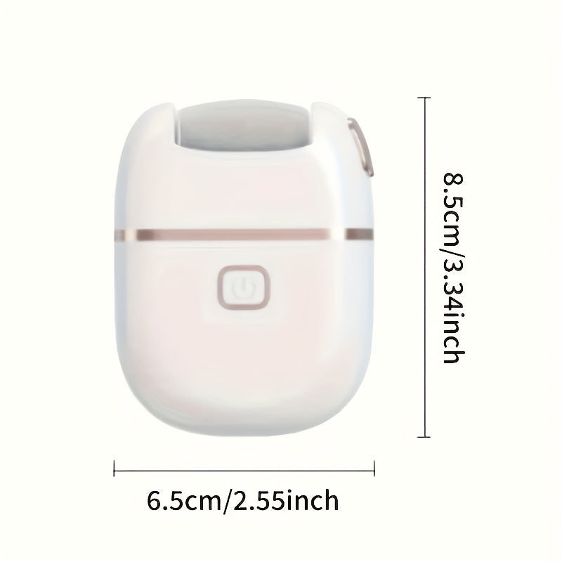 1 Pieza, Lijadora Eléctrica Recargable, 3 Cabezas Interchangeables, Cabeza De Molienda Gruesa Para Polir, Carga USB, Portátil Y Fácil De Usar, Cuidado Beige Claro, Adecuada Para Pies Secos Y Quebradizos Y Beige Claro