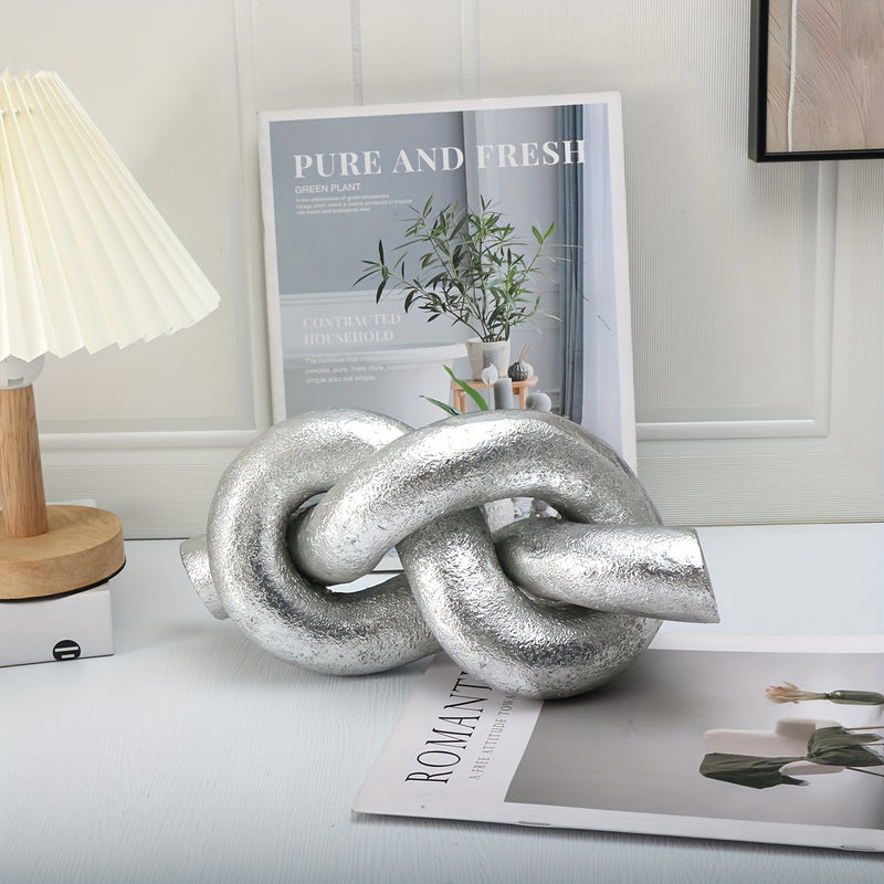 Escultura abstracta de nudos y lazos, artesanías decorativas para el hogar y la oficina, estatuas creativas