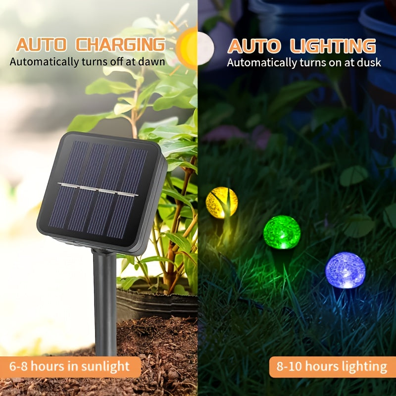 20 piezas de luces solares para jardín, lámparas de césped impermeables para exteriores con 8 modos de iluminación, encendido automático/apagado, construcción metálica, tema floral, control de botón, ideal para Navidad, bodas, fiestas, camping, decoracio