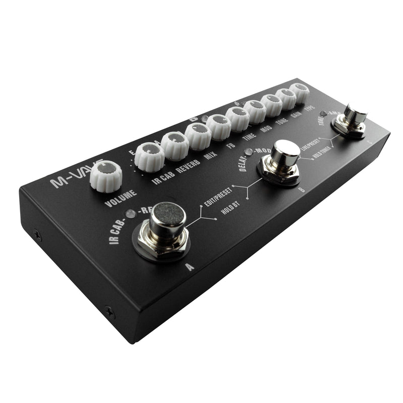 TM-VAVE Pedal de Efectos Portátil para Guitarra - Procesador Multi-Efectos Todo en Uno con USB, Afinador Integrado, 9 Modelos IR Cab, Reverb/Delay/Chorus - Tablero Compacto para Guitarra Eléctrica y Bajo, Uso Doméstico/Estudio/Vivo - , Pedal de Efectos M