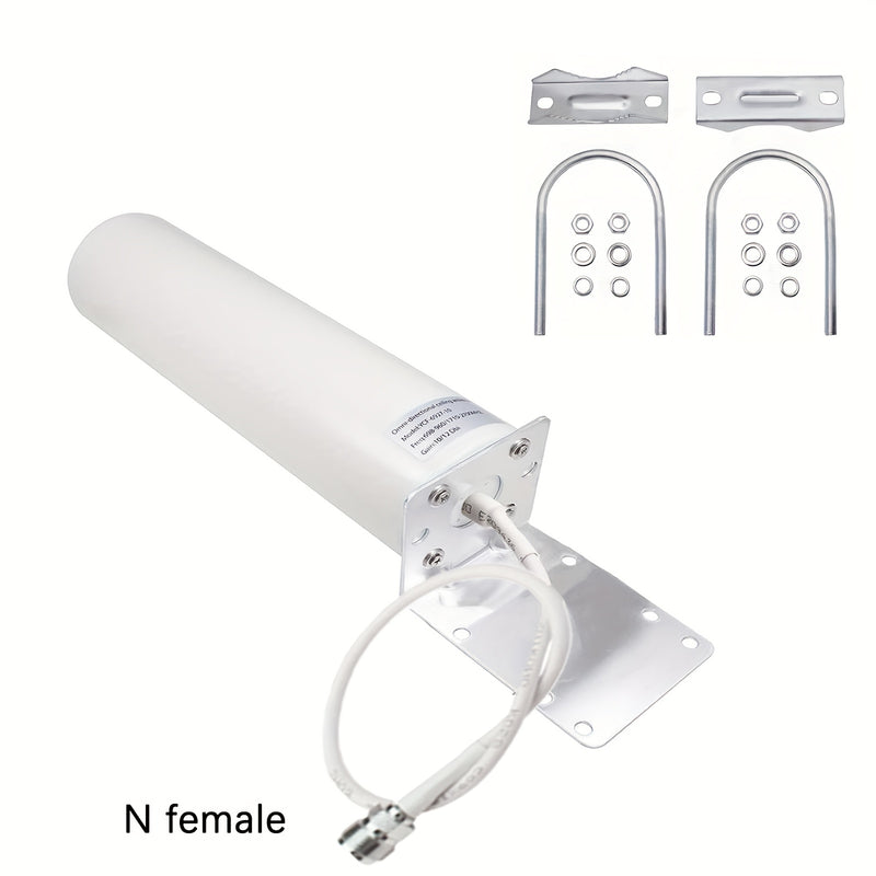 Antena Celular Omni 4G LTE de Alta Ganancia 698-2700MHz 28dBi con Conector Hembra N Montable en Pared para Amplificador de Señal/Router/Punto de Acceso - Compatible con Cámaras Espía SPYPOINT, TACTACAM y Más, Equipo de Conectividad de Red | Diseño Compac