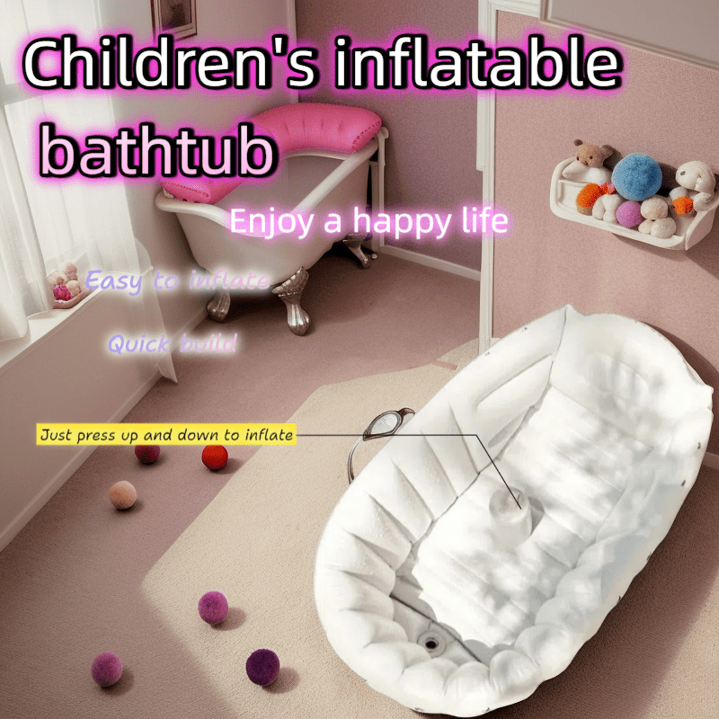 Bañera Inflable para Bebés con Diseño de Pato - Asiento Portátil de PVC Duradero y Antideslizante para Hogar y Viajes, Silla de Baño Segura en Blanco para Infantes y Niños Pequeños