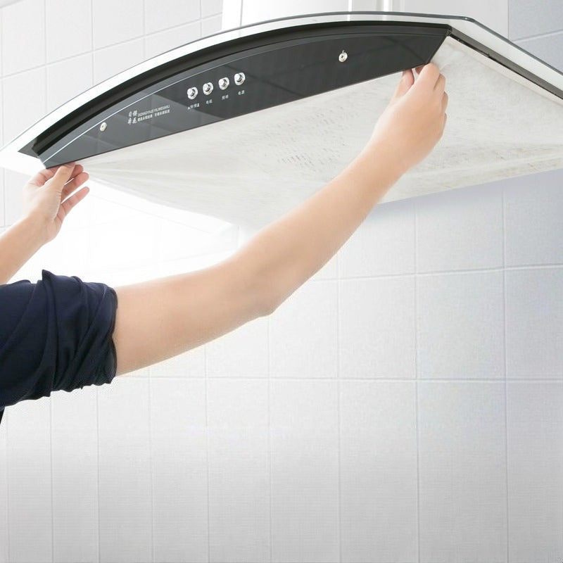 4 piezas de adhesivos antiadherentes para cocina, película filtradora de aceite para campana extractora, resistente a altas temperaturas, no lavable, reemplazable, compatible con la mayoría de modelos