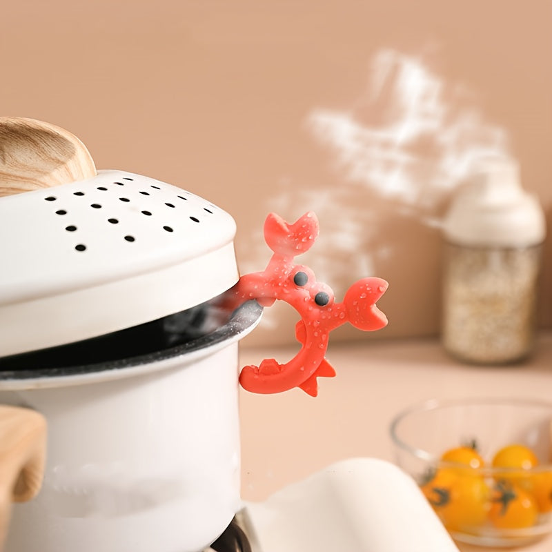 Soporte de cuchara de silicona de 2 piezas, diseño de cangrejo y pulpo, soporte de cuchara resistente al calor para utensilios de cocina y espátulas, organizador de herramientas de cocción de mostrador