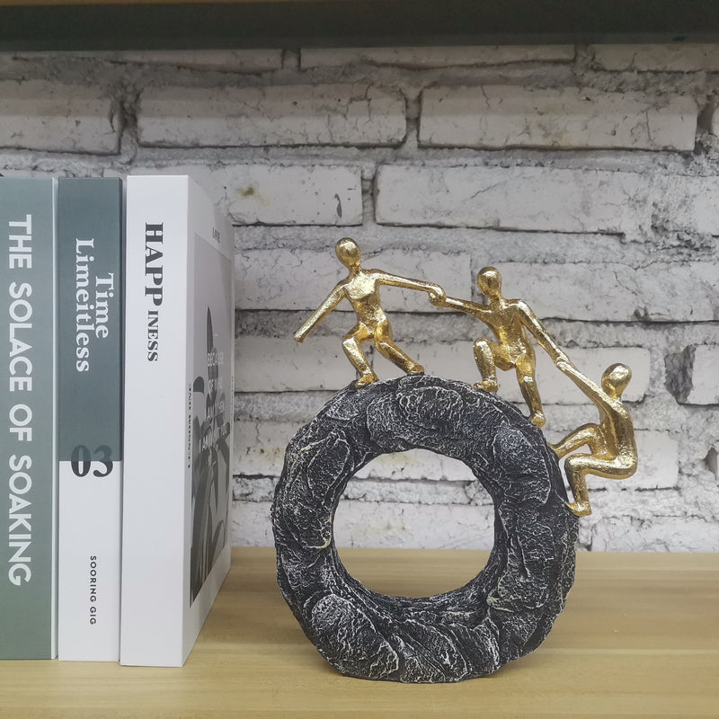 Figurina de resina de escalador de 21.59 cm - Estatuilla inspiracional "Sigue escalando hacia adelante" para decoración de hogar, oficina y gimnasio | Regalo perfecto para entusiastas de la escalada