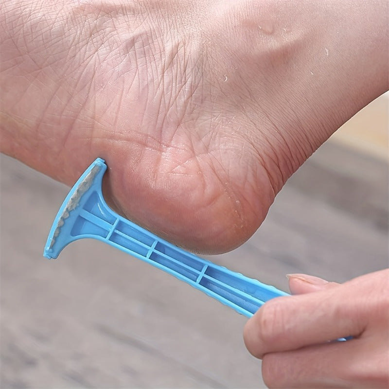 2 Piezas de Quitapelos Portátil - Elimina Eficientemente Pelillos Muertos, Promueve la Salud del Pies - Lima Pedicura de Plástico para el Hogar - Azul