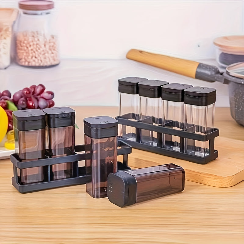 4 Piezas, Frascos Mezcladores De Especias, Juego De Frascos De Especias Transparentes, Caja De Condimentos Con Tapa, Recipiente De Almacenamiento De Condimentos Para Especias, Saleros Y Pimenteros, Juego De Frascos De Especias Transparentes, Utensilios D