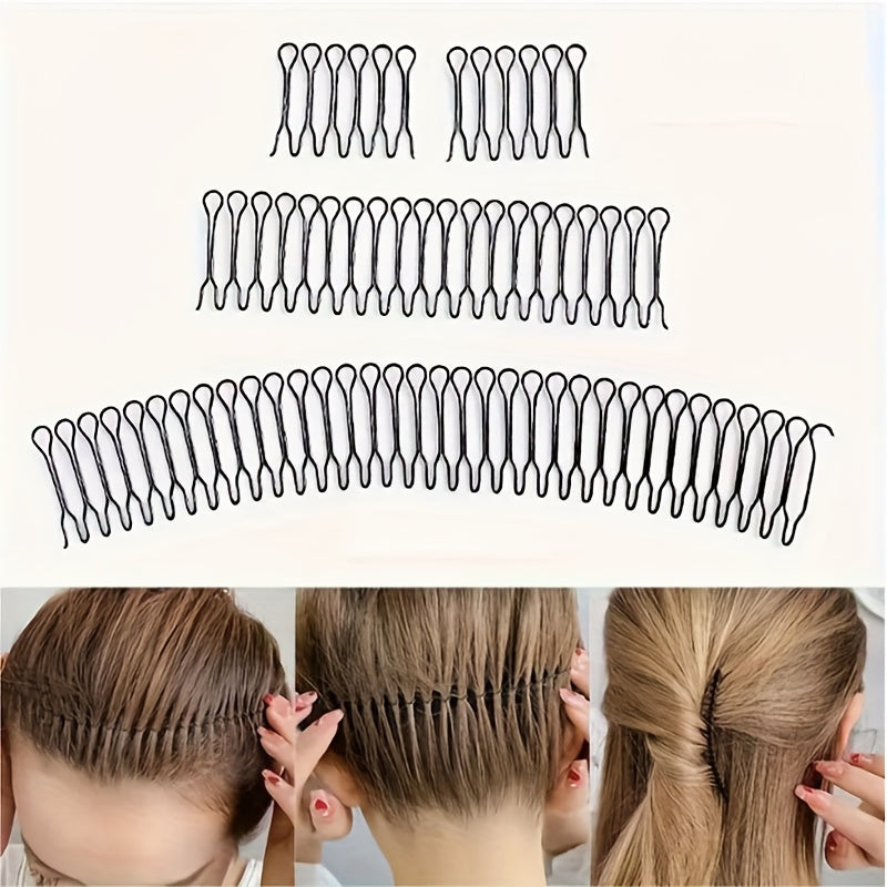 1, 2 o 4 peines invisibles en forma de U para fijar el flequillo, peinetas elegantes para novias, accesorios para el cabello que evitan el resecamiento