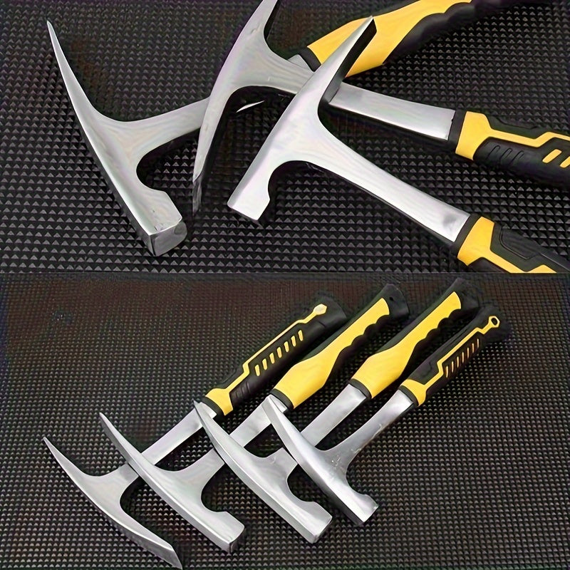 1pc Mini Pico de Hacha, Herramienta Geológica Profesional, Construcción de Metal y Plástico, No Eléctrico, con Cuchilla Afilada y Mango de Caucho para Trabajo de Madera y Camping