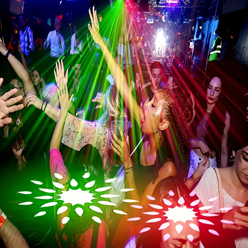 1 luz láser disco cilíndrica USB, cambio de color, control por voz, múltiples modos con efecto flash, ideal para fiestas y escenarios DJ, perfecta para Navidad