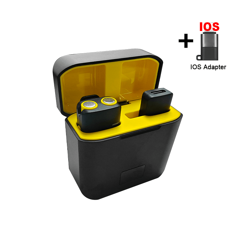 Microfono sin varillas Lavalier Plug and Play con Reducción Automática de Ruido y Estuche de Carga Integrado, Ideal para Grabaciones de Video, Podcasts y Entrevistas