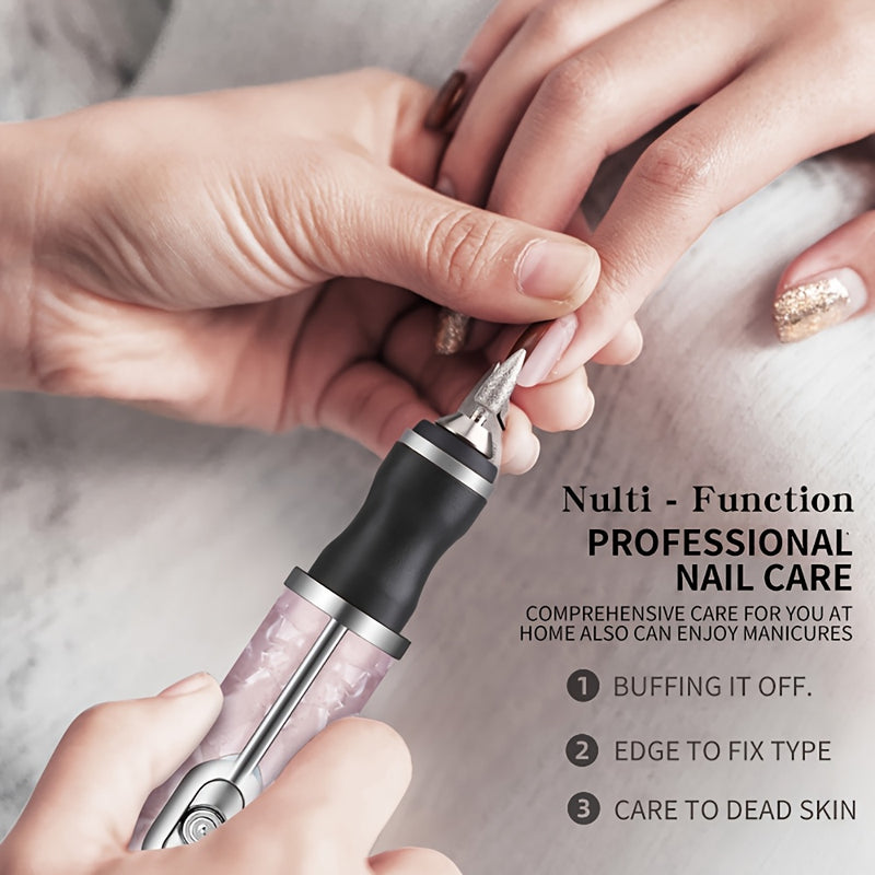Maquinilla Eléctrica Profesional para Uñas - 20000 RPM con Batería de Litio Recargable USB-C, Herramienta Portátil para Manicura y Arte en Uñas, Gel y Acrílicos - Compatible con Hogar y Salón (Sin Adaptador Necesario) - Ideal para Principiantes y Profesi