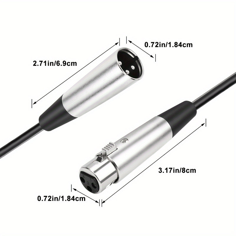 Cable de Audio Xlr Premium I-Zclive - Aleación de Zinc Duradera, Cable de 3 Pines Equilibrado para Micrófono y Altavoz para Equipos de Grabación, Preamplificadores y Estaciones de Radio