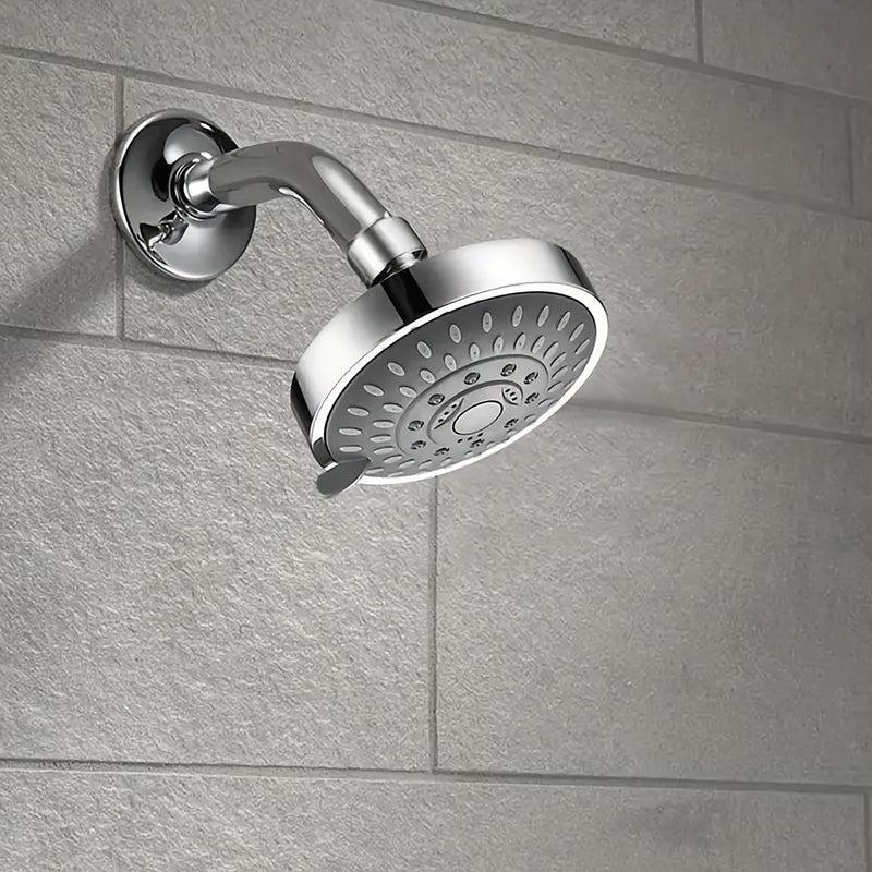 1 cabezal de ducha contemporáneo de 4 pulgadas, 5 modos de rociado, alta presión, montaje en pared/colgado/insertado, sin necesidad de electricidad, rociador estilo spa americano para hogar, hotel y casa de huéspedes