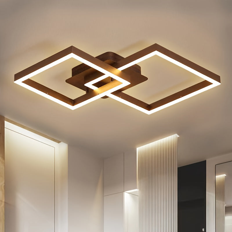 1 Pieza, Lámpara De Techo Cuadrada LED Para Cocina, Sala De Estar De Diseño Moderno, Lámpara De Pasillo, Luz Blanca Cálida De Dormitorio, De Techo Cuadrada Para Sala De Estar Y Dormitorio