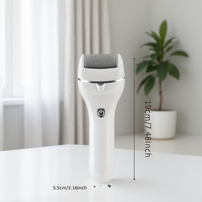 Limpiador de Pies Eléctrico con 3 Velocidades Ajustables, Fácil Montaje y Desmontaje, Diseño Ergonómico con Mango Largo, Incluye Cabezal de Molienda de Repuesto Gratis