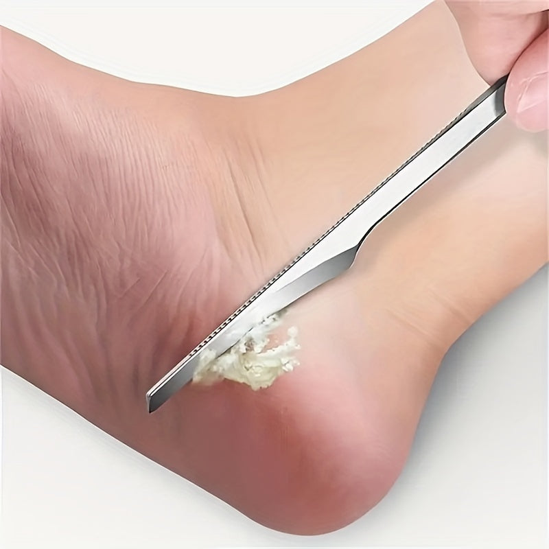 1pc Cuchillo de Acero Inoxidable para Pies - Removedor de Piel Muerta, Afeitadora de Uñas de los Dedos, Raspador de Callos para Pedicura y Cuidado de Pies, Suministros de Pedicura