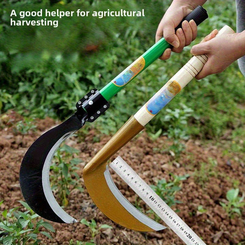 Podadora de Jardín de Acero Aleado Resistente con Mango Ergonómico de Madera y Cuchillas Dobles Afiladas - Tijeras Manuales Anticorrosivas para Recortar Arbustos, Cortar Árboles y Mantenimiento del Césped
