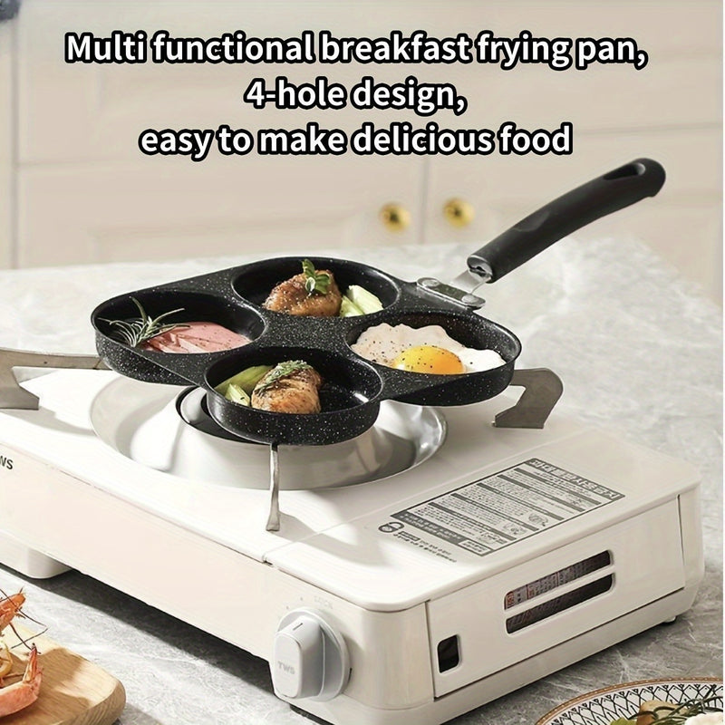 Sartén antiadherente de hierro fundido para huevos, panqueques y hamburguesas - 10 compartimentos adecuados para estufas de gas y eléctricas, diseño multiestufa, perfecto para una cocina ideal para desayunar, estilo moderno y elegante, utensilios de coci