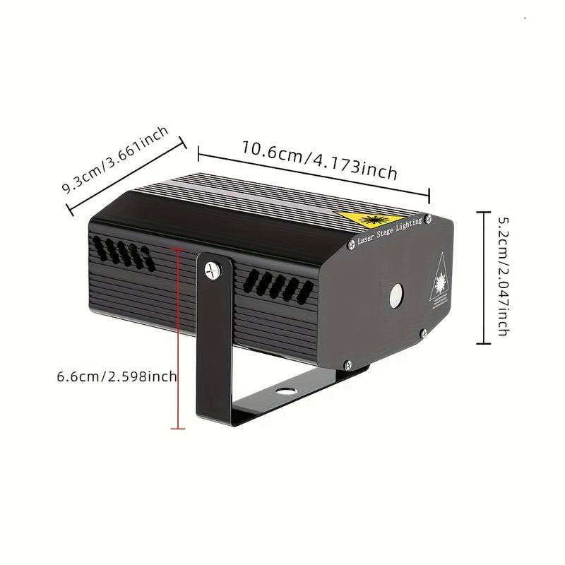 Dos luces láser de concha negra Two 07, efecto disco en rojo y verde deslumbrante, alimentación USB, ideales para fiestas, cumpleaños y festividades, luz ambiental esencial