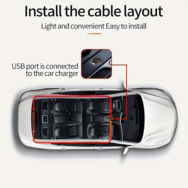 2 luces LED para auto Ojo del Diablo, lámpara de ojos de demonio para camión con alimentación USB, luz ambiental sin necesidad de cableado, luz decorativa para vehículo