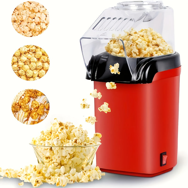 Tamaño compacto, enchufe de EE. UU. Hacedor de palomitas de maíz - 110V-130V Uso en el hogar, tamaño compacto, conveniencia de aire caliente, material PP, no requiere batería