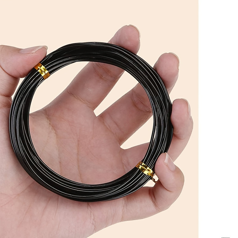 5 rollos de alambre para bonsái y kit de herramientas, incluye 164 pies de alambre para árboles en tamaños de 1mm, 1.5mm y 2mm de aluminio. Ideal para bonsáis de interior