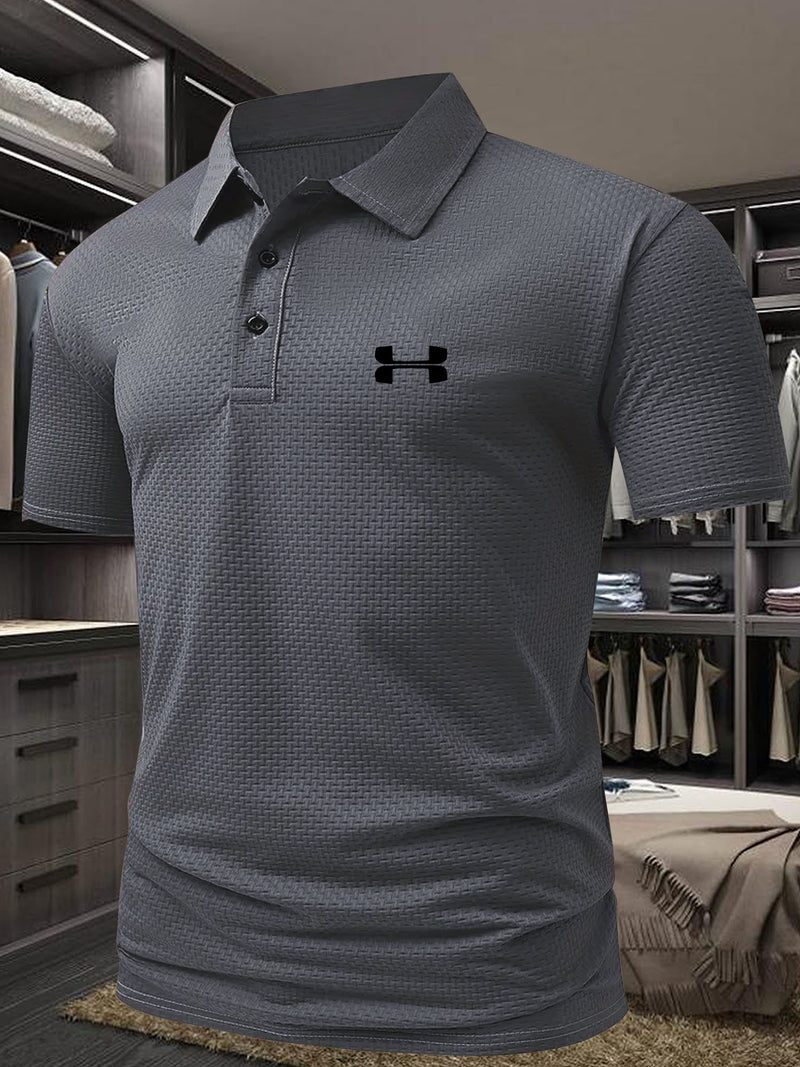 Camiseta cómoda para hombre con estampado doble C reverso, transpirable, casual