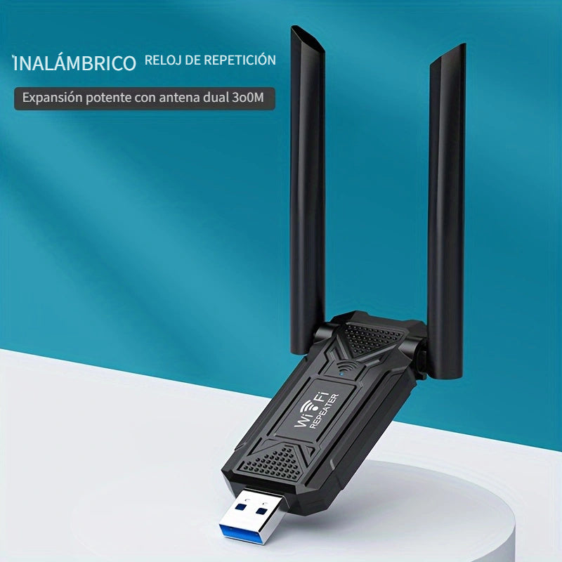 1pc VSZAPower Repetidor inalámbrico USB Router, amplificador de señal de Internet de alta velocidad de 300M, amplificador de red Wi-Fi portátil, material de PVC, alimentado por USB, no requiere batería, amplificador de red doméstico estable