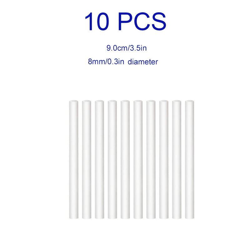 10 piezas/juego de cerillas de reemplazo para humidificadores, cerillas absorbentes, cerillas de reemplazo para fresadores de aire de coche, control de humedad, aromaterapia de coche, accesorios para humidificadores