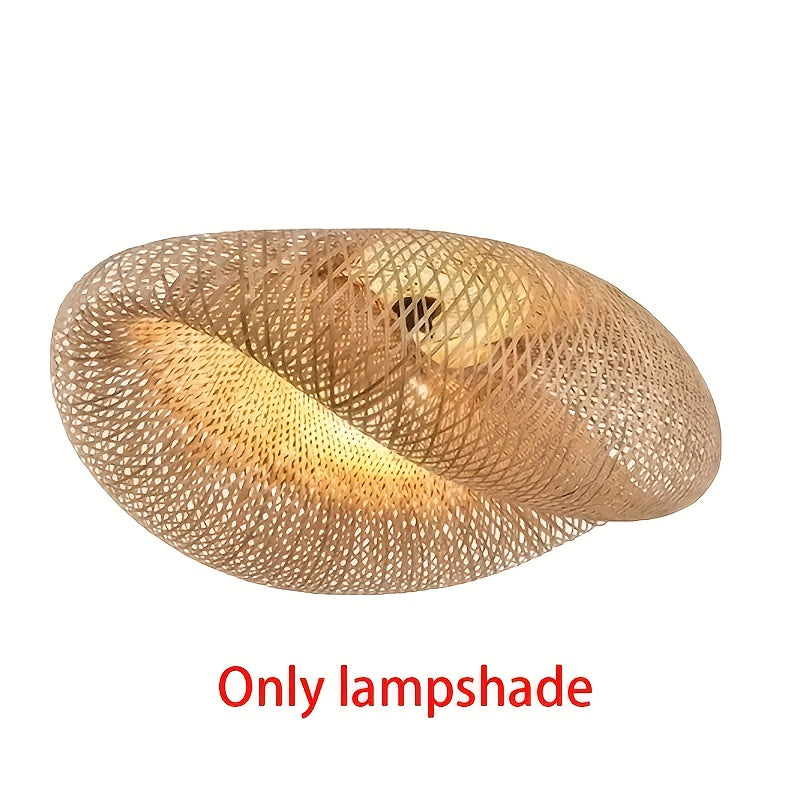 Vaina de Luz Cálida · Pantalla de Lámpara Tejido a Mano, Ambiente Cálido, Pantalla de Lámpara de Mimbre Vainilla, Pantalla de Lámpara Curativa con Luz Suave, Diseño Transparente Natural