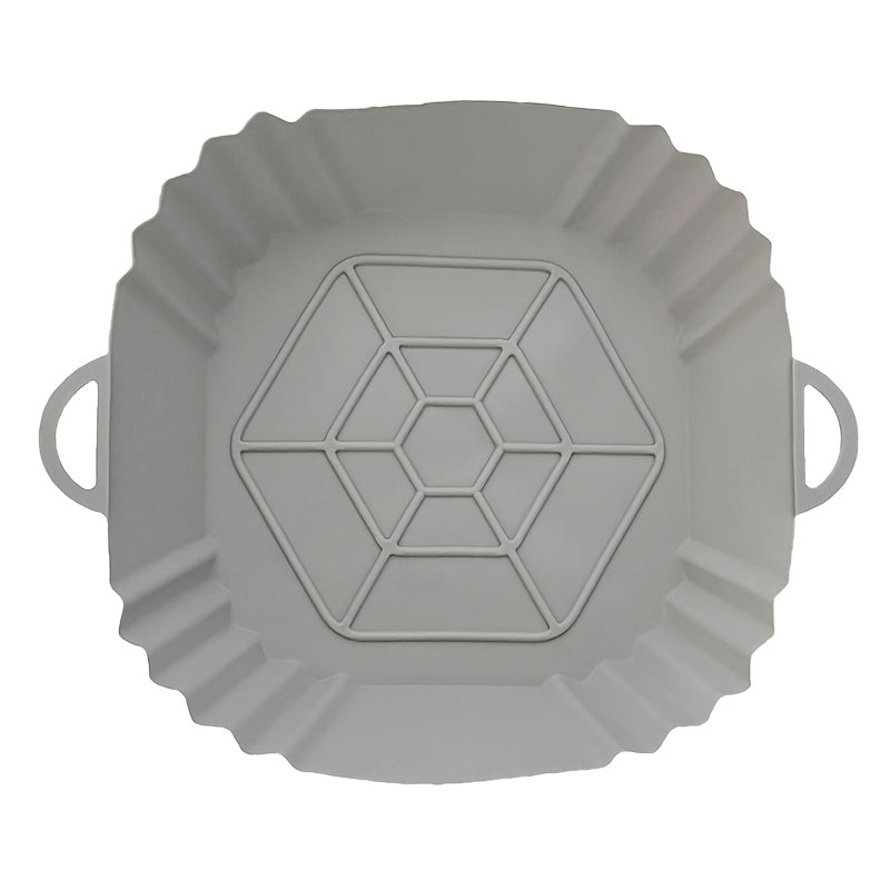 1 pieza de funda de aire frito cuadrada de silicona, fundas de aire frito de silicona reutilizables, funda de aire frito plegable y fácil de limpiar, funda de hornear, almohadillas de bandeja de hornear de silicona reemplazables, accesorios y piezas de a