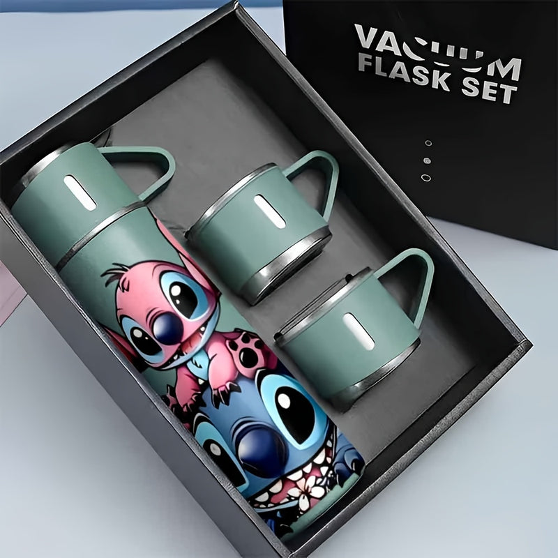 Juego de termo de acero inoxidable de 17 oz con 2 tapas de taza reutilizables, taza de viaje multifuncional para bebidas calientes y frías, lavable a máquina, ideal para bebidas calientes y frías - Embalaje de regalo LHB03211