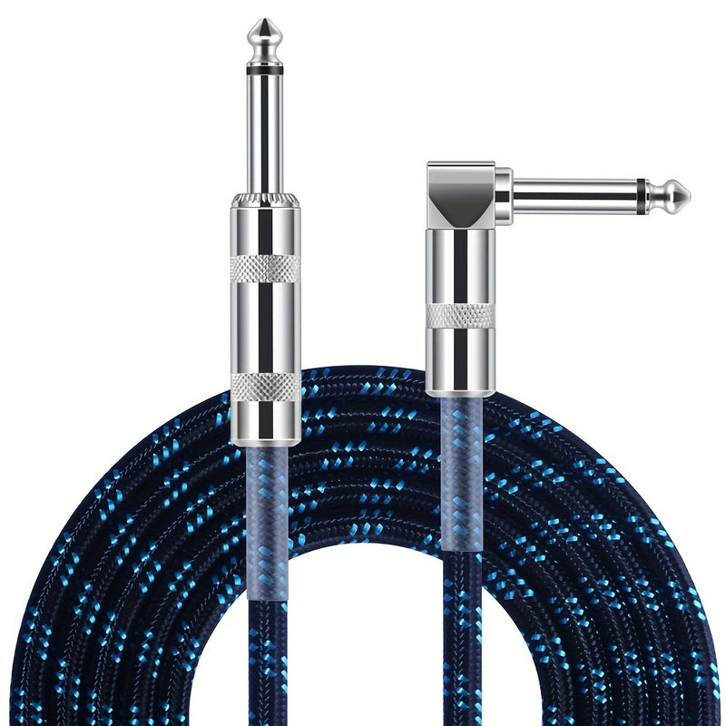Cable De Guitarra De 10 Pies TS De 1/4 De Pulgada - Cable De Instrumento De Calidad Premium Para Guitarras Eléctricas Y Bajo - Conectores Rectos/angulados - Rendimiento De Audio Profesional