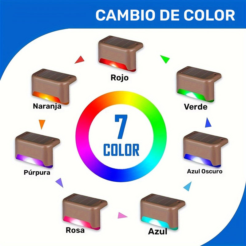 16-pack de luces LED con energía solar, luces de colores para exteriores, ideales para piscinas, vallas, patios y jardines.