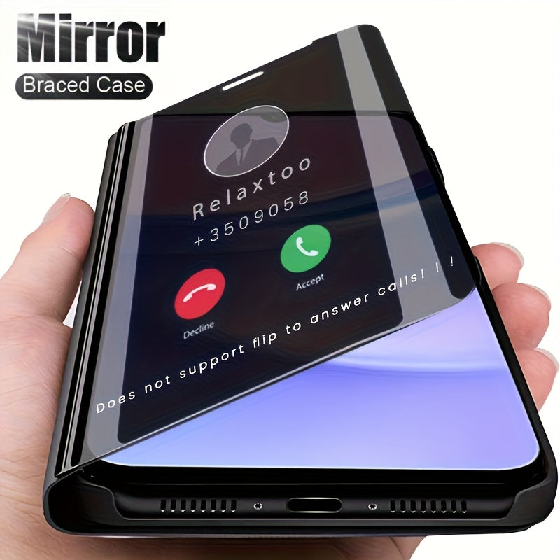 Estuche de Espejo Inteligente Compatible con for Samsung for Galaxy S25, S24, S23, S22 Plus/Ultra, Note 20, A73 5G, A56, A55, A54 5G, A36, A35, A15 - Ideal para Regalos de Cumpleaños, Halloween, Día del Padre y Día de la Madre