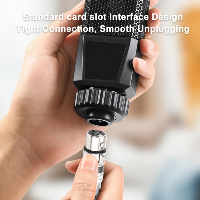 1pc Cable de Audio XLR I-ZCLIVE, Aleación de Zinc 3-Pines Macho a Hembra Forma Plana, Conector Transparente de Alta Calidad para Micrófono y Sistema de Altavoces para Preambules, Estaciones de Radio