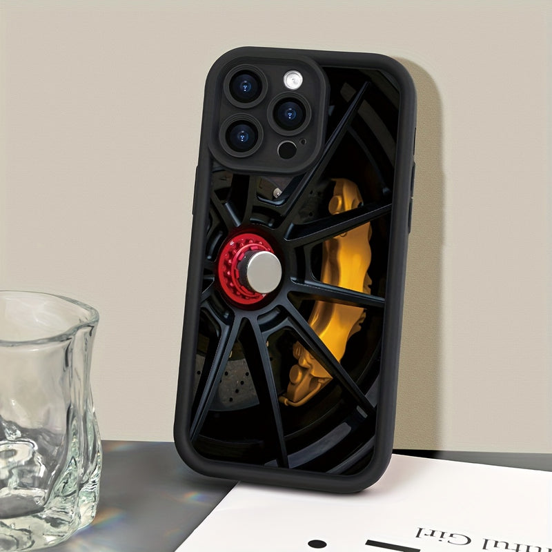 Funda para iPhone 11, 12, 13, 14, 15, 16 Pro Max Pro Plus con diseño de llantas de auto, moderna, creativa, antigolpes y resistente a caídas, ideal para hombres y mujeres, regalo perfecto