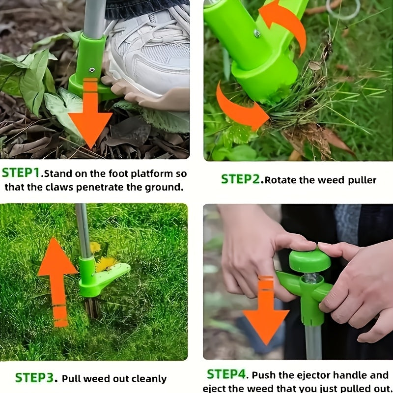 1pc Herramienta Manual para Arrancar Malezas de Alta Resistencia con Alcance Extendido - Eliminador de Malas Hierbas No Eléctrico, Herramienta Ligera para Jardín, Granja y Hogar - Diseño Ergonómico, Manija Antideslizante, Plástico Duradero, Material Anti