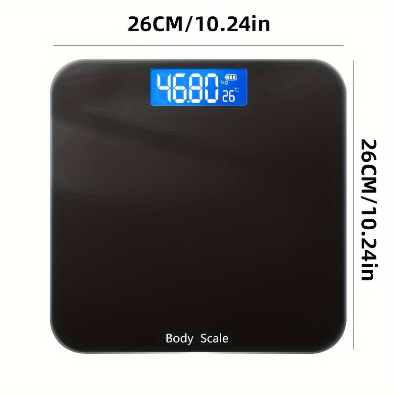 Báscula De Baño Digital De 1 Pieza, Báscula De Peso Corporal, 181,44 Kg, Ultradelgada, Más Precisa Para Gimnasio, Estudio De Yoga Con Pantalla Retroiluminada Grande, Báscula De Peso Para El Hogar, Esencial Para El Hogar