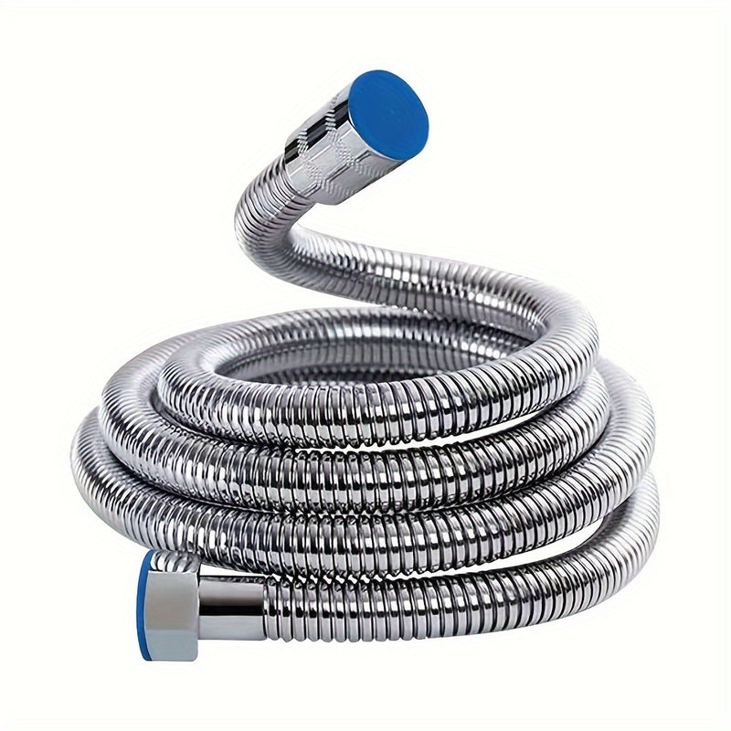 1pc Manguera de ducha de acero inoxidable, anti-torceduras y a prueba de fugas, manguera resistente a alta presión, conexión universal G 1/2", fácil instalación DIY, accesorio de baño