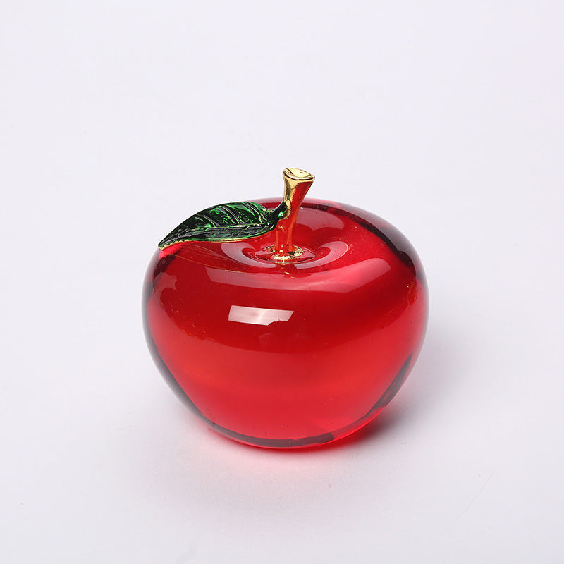 Adorno de manzana de cristal, centro de mesa de manzana roja, regalo de vacaciones para Navidad, Acción de Gracias, Año Nuevo, Día de San Valentín, Día de la Madre, decoración festiva.