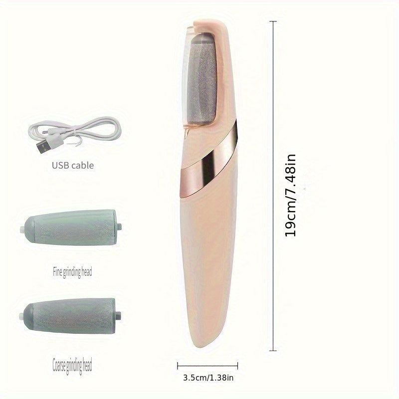 Elección Popular: Removedor de Pies Eléctrico Recargable USB - Set de Pedicura Automático y Multifuncional, Ideal para Fiestas como Navidad, Halloween, Día de San Valentín, etc., Adecuado para Pies y Manos, Piedra Pómez Eléctrica para Pies Suaves