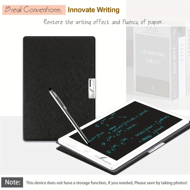 Tableta electrónica portátil de 7.35 pulgadas con lápiz capacitivo, diseño plegable y funda protectora PU, herramienta perfecta para la comunidad sorda y mudada, regalo ideal para cumpleaños, Pascua o Acción de Gracias