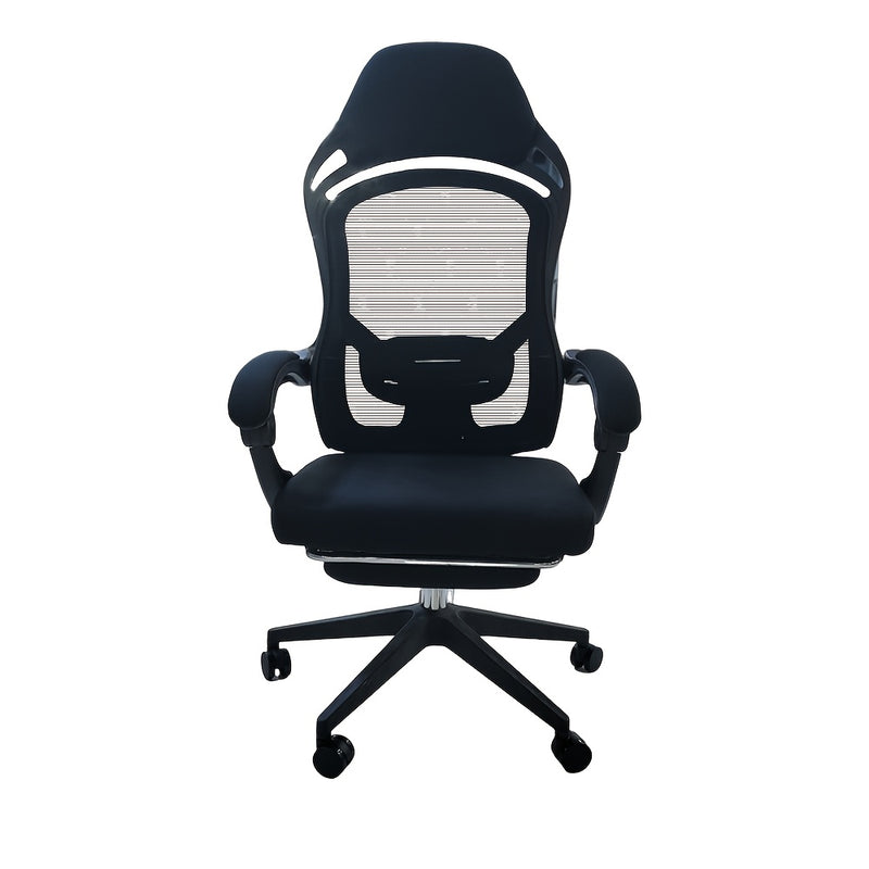 Silla de Juego Ergonómica con Reposapiés - Altura Ajustable, Asiento Giratorio Cómodo para Oficina y Hogar, Ideal para Residencias y E-Deportes